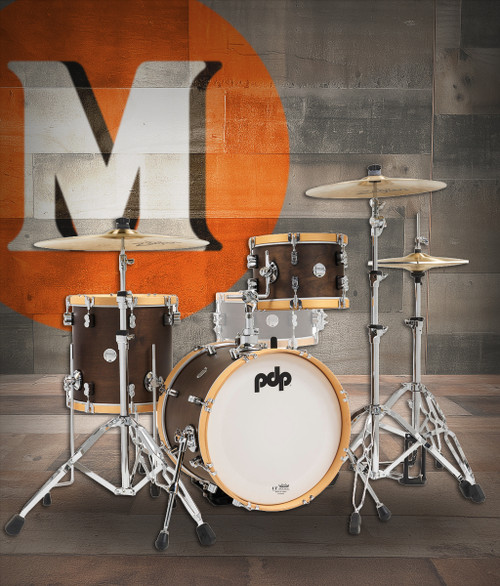 PDP Classic Bop Kit - Walnut/Natural Hoops (PDCC1803WN)