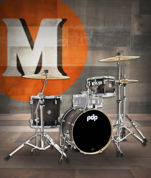 PDP Concept Maple - Charcoal Burst, Chrome Hardware Bop (PDCM18BPSCB)|Musician Madness