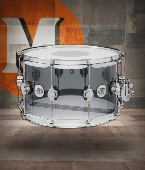 DW Design 8X14 Smoke Acrylic Single Row Lug (DDAC0814SSSM1)|Musician Madness