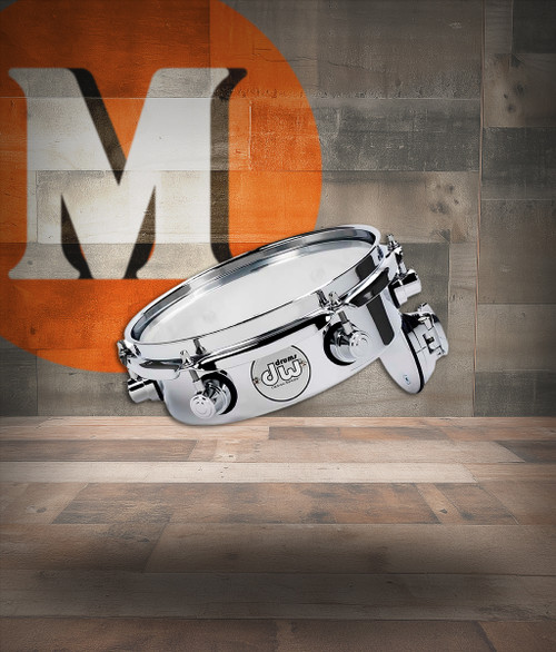 DW Design Picc Tom 2.5X8 Chrome Over Steel, TB12 (DDST2508TTCR)