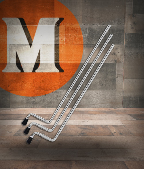 DW Aluminum Tom Legs, 21" - Chrome (3 Pack) (DWSMFLT21ALCR)