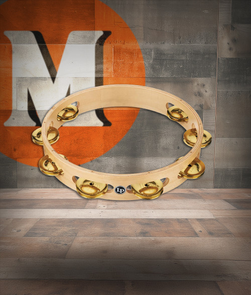 Latin Percussion LP Pro 10" Single Row Tambourine w/ Bag - Brass (LP380A-BR)|Musician Madness
