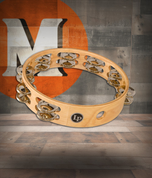 Latin Percussion LP Pro 10" Double Row Tambourine - Nickel/Silver (LP380B)|Musician Madness