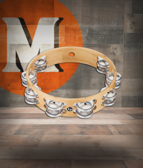 Latin Percussion LP Pro 10" Double Row Tambourine w/ Bag - Aluminum (LP380B-AL)|Musician Madness