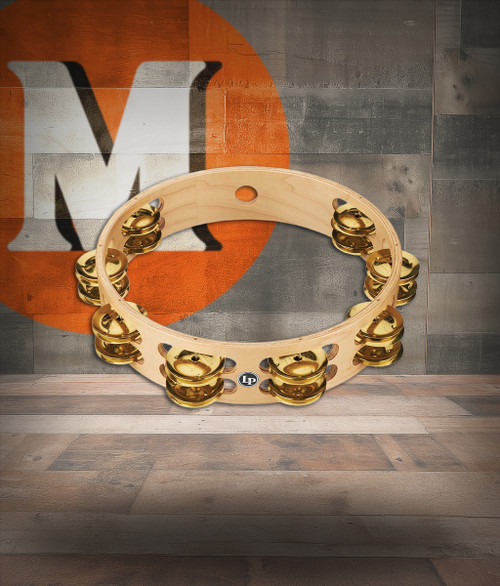 Latin Percussion LP Pro 10" Double Row Tambourine w/ Bag - Brass (LP380B-BR)|Musician Madness