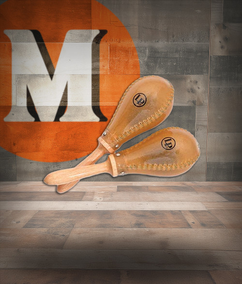 Latin Percussion LP Salsa Rawhide Maracas - Natural (LP393-RH)|Musician Madness