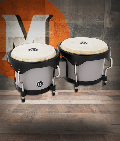 Latin Percussion LP 6 1/4 - 7 1/4" Bongo - Slate Grey Black w/ Bag (LP601D-SG-K) | Musician Madness