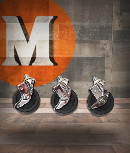 Latin Percussion LP Caster Set of 3 Threaded for LP Stands (LP910)