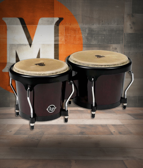 Latin Percussion LP Aspire 6 3/4 - 8" Bongo Oak Dark Wood Black (LPA601-DW) | Musician Madness