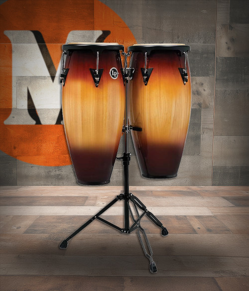 Latin Percussion LP Aspire 10 - 11" Conga Set Oak Vsb Black w/ Stand (LPA646-VSB) | Musician Madness
