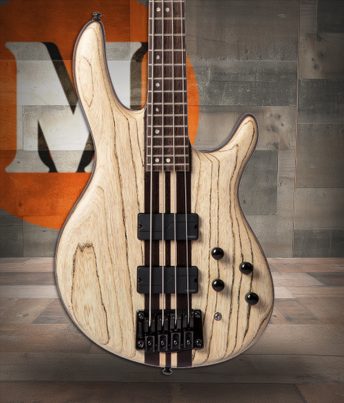 Cort A4ULTRAENB Artisan Series A4 Ultra Ash Bass Guitar - Etched Natural Black (A4ULTRAENB-U)