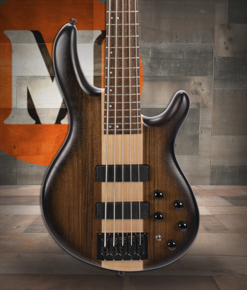 Cort C5PLUSOVMHABB Artisan Series C5 Plus OVMH 5 String Bass Guitar - Antique Brown Burst (C5PLUSOVMHABB-U)|Musician Madness