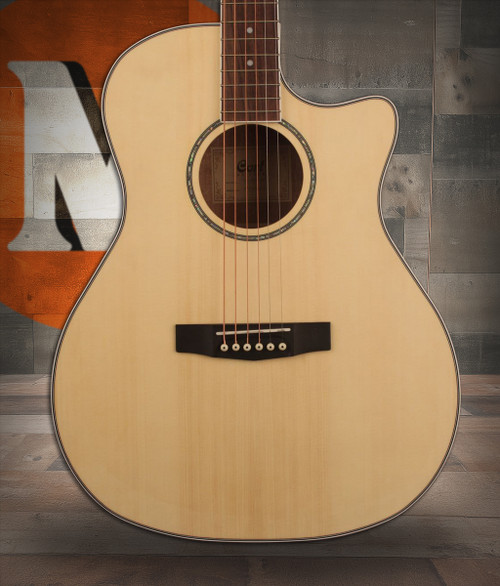 Cort GAMEDXOP Grand Regal Acoustic Electric Cutaway Guitar - Open Pore (GAMEDXOP-U)|Musician Madness