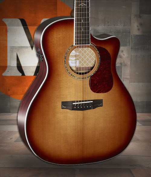 Cort GOLDA8LB Gold Series A8 Grand Auditorium Acoustic Electric Cutaway Guitar w/ Soft Case - Light Burst (GOLDA8LB-U) | Musician Madness