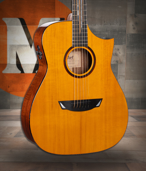 Cort LUXEII Luxe Series Concert Acoustic Electric Guitar w/ Hard Case - Natural Glossy (LUXEII-U)|Musician Madness