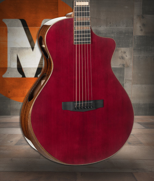 Cort MODERNBURGANDY Masterpiece Series Modern Burgundy Acoustic-Electric Guitar w/ Hard Case -  Burgundy (MODERNBURGANDY-U)