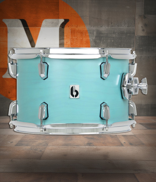 British Drum Co. ENG-14-14-FT-STL Enigma Series Floor Tom Satin Teal 14" x 14" (ENG-14-14-FT-STL-U) | Musician Madness