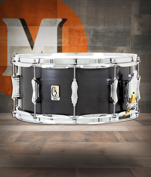 British Drum Co. TAL-14-65-SN Nicko McBrain Signature Series Talisman Steel Snare 6.5" x 14" (TAL-14-65-SN-U) | Musician Madness