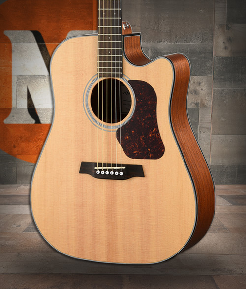 Walden D550CE Natura Solid Spruce Top Dreadnought Acoustic Cutaway-Electric - Open Pore Satin Natural (D550CE/W)|Musician Madness