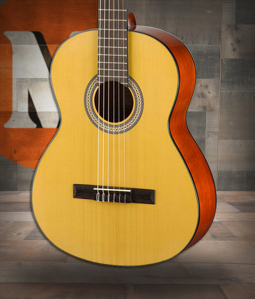 Walden N450 Standard Solid Spruce Top Nylon Classical - Gloss Natural (N450/W) | Musician Madness