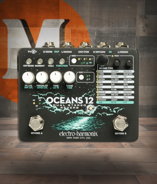 Electro-Harmonix Oceans 12 Dual Stereo Reverb (OCEANS12)|Musician Madness