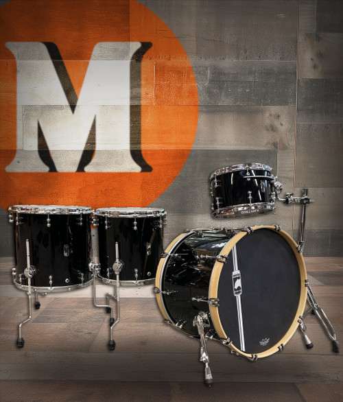 Mapex Black Panther Design Lab Cherry Bomb 22-12-14-16 - Piano Black (BPDLC528XPB)