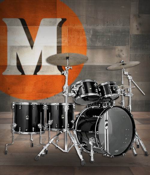 Mapex Black Panther Design Lab Versatus 22,10,12,14,16,18 - Piano Black (BPDLV728XPB)