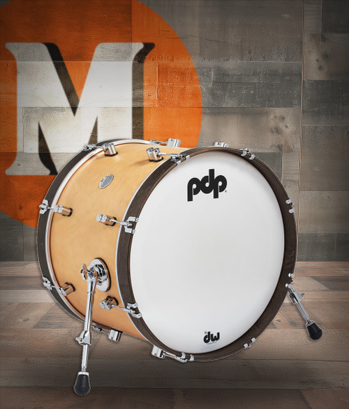 PDP Concept Classic 14x20 Natural Stain Kick Drum with Walnut Stain Hoops (PDCC1420KKNW)