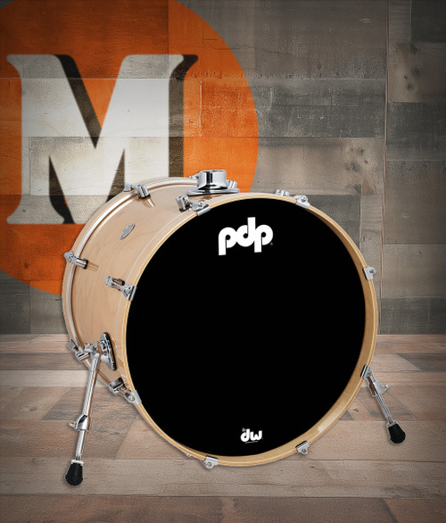 PDP Concept Series Maple Bass Drum 18x22 - Natural Lacquer w/Chrome Hardware (PDCM1822KKNA)|Musician Madness
