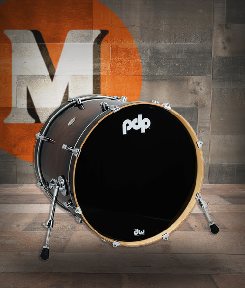 PDP Concept 18X22 - Exotic Walnut-Charcoal Burst Chrome Hardware (PDCMX1822KKWC)|Musician Madness