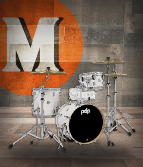 PDP Concept Maple - Pearlescent White Chrome Hardware Bop (PDCM18BPPW)