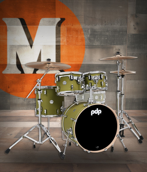 PDP Concept Maple - Satin Olive Chrome Hardware 4 Pc (PDCM20FNSO)|Musician Madness