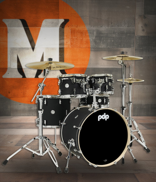 PDP Concept Maple - Satin Black Chrome Hardware 5 Pc (PDCM2215BK)|Musician Madness