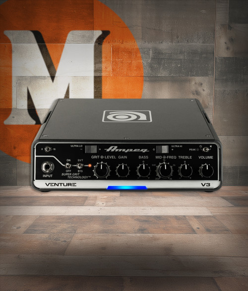 Ampeg VENTURE-V3 Venture Bass 300 Watt Bass Amplifier Head (VENTURE-V3-U) | Musician Madness