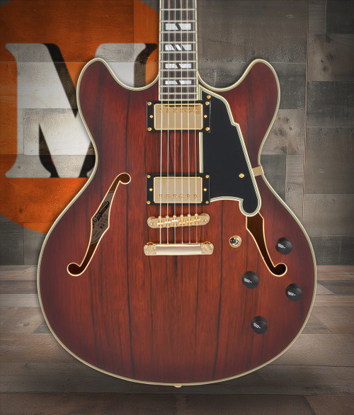 D'Angelico Deluxe DC - Satin Brown Burst (DADDCSBBGS)