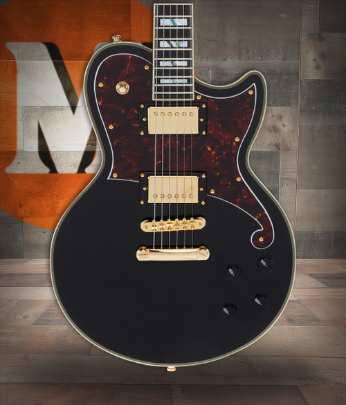 D'Angelico Deluxe Atlantic - Solid Black (DADATLSBK2GS)