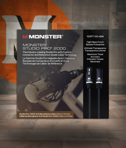 Monster SP2000-M-100WW Studio Pro 2000 Microphone Cable 100' (SP2000-M-100WW-U) | Musician Madness