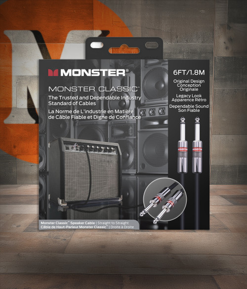 Monster Classic 6' Spkr Cable 1/4" Straight to Straight Buy the Monster Cable Classic 6' Spkr Cable 1/4" Straight To Straight (CLAS-S-6WW-U) at Musician MadnessÂ…