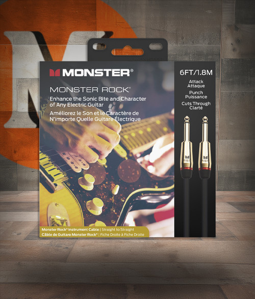 Monster MROCK2-6WW Prolink Rock 1/4" Instrument Cable 6 ft - Straight to Straight (MROCK2-6WW-U)|Musician Madness