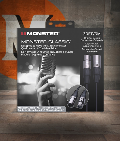 Monster CLAS-M-30WW Classic Microphone Cable 30' (CLAS-M-30WW-U)|Musician Madness