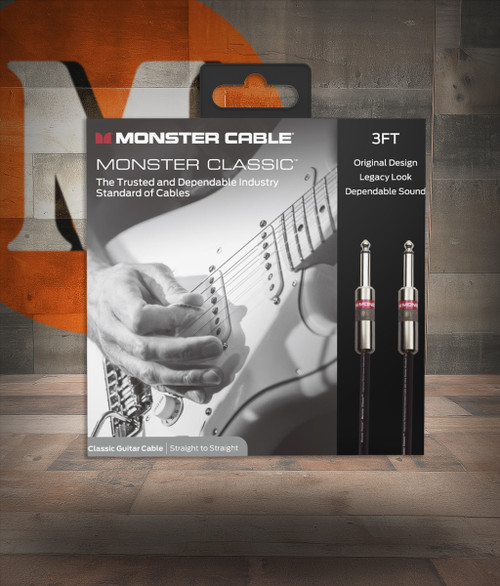 Monster Classic 3' Inst. Cable1/4" Straight to Straight Buy the Monster Cable Classic 3' Inst. Cable1/4" Straight To Straight (CLAS-I-3WW-U) at Musician MadnessÂ…