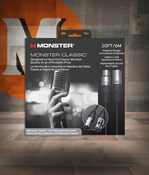 Monster CLAS-M-20WW Classic Microphone Cable 20' (CLAS-M-20WW-U) | Musician Madness