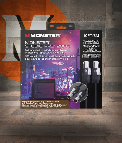 Studio Pro 2000 10' Speak On Buy the Monster Cable Studio Pro 2000 10' Speak On (SP2000-S-10SPWW-U) at Musician Madness with fast shipping.