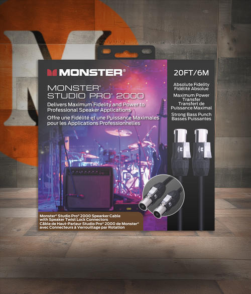 Studio Pro 2000 20' Speak On Buy the Monster Cable Studio Pro 2000 20' Speak On (SP2000-S-20SPWW-U) at Musician Madness with fast shipping.