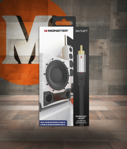 Monster 3 Meter RCA Subwoofer RCA Subwoofer audio connector Buy the Monster Cable 3 Meter RCA Subwoofer RCA Subwoofer Audio Connector (VME30047-U) at MusicianÂ…