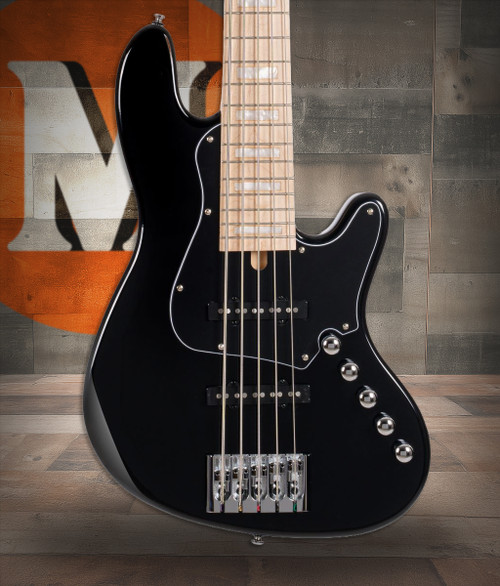 Cort NJS5BK Elrick NJS-5 (5-String) Bass Guitar - Black (NJS5BK-U) | Musician Madness