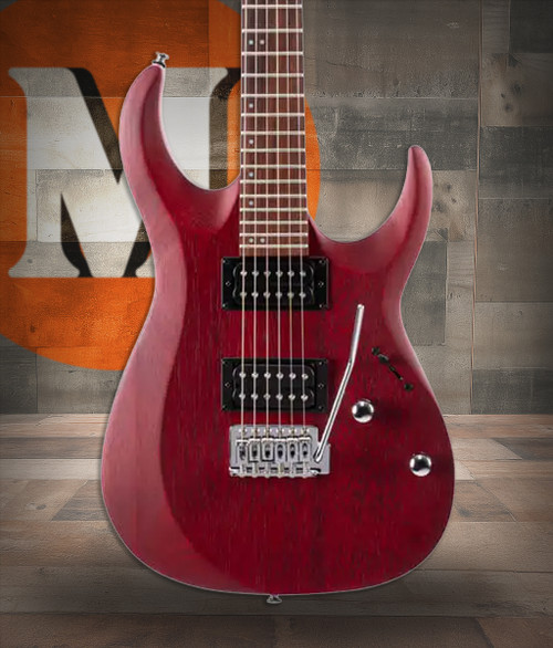 Cort X100OPBC X Series 100 Double Cutaway Electric Guitar - Open Pore Black Cherry (X100OPBC-U)