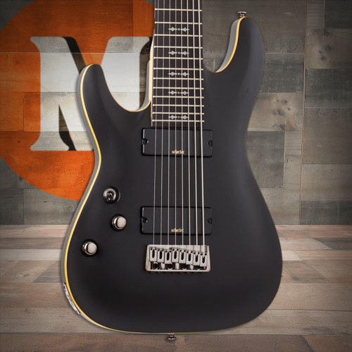 Schecter Demon-8 LH - Aged Black Satin (3668)