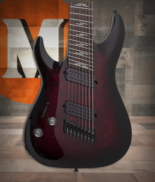 Schecter Omen Elite-8 MS LH - Black Cherry Burst (2469) | Musician Madness