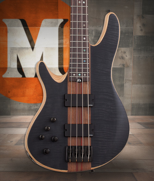 Schecter Charles Berthoud CB-4 LH - See Thru Black Satin (2872) | Musician Madness